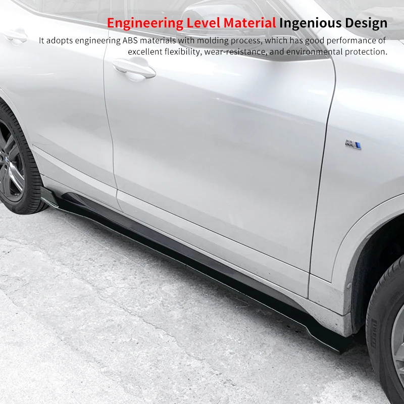 

For BMW X2 F39 2017-2022 Sports Style Car Side Skirt Accessories Spoiler Splitter Diffuser Body Kit Carbon Fiber Look