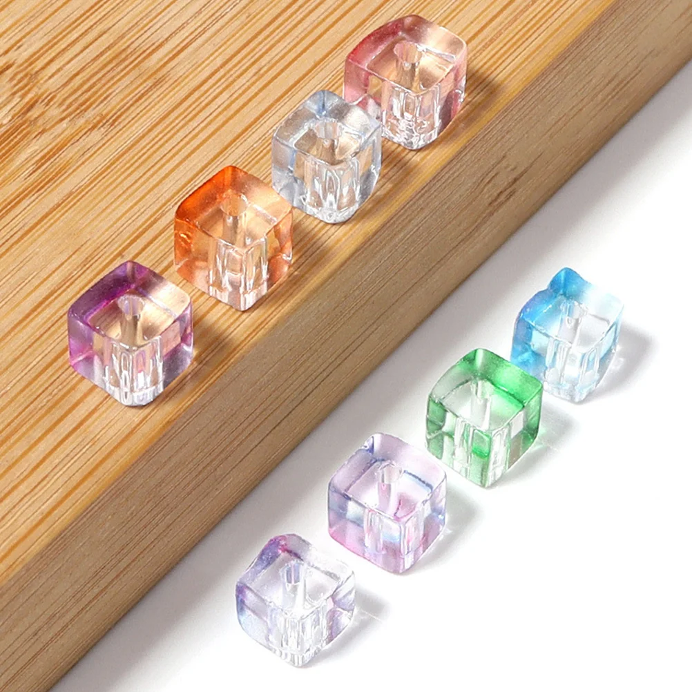 

100pcs Diy Jewelry Colorful Glass For Necklace Earrings Bracelet Making Random Color Craft Kit Durable Smooth Diy Accessories