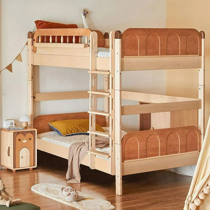 Cama nórdica personalizable para niño, cama media alta para niña, cama de princesa, estantería, mesa de estudio, cama arriba y abajo, habitación de casa de árbol