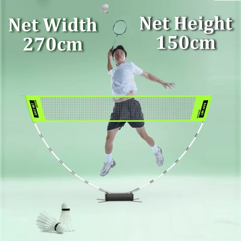 Portable Badminton Net Set Instant Setup Net Set With Assemble Tools and Carry Storage Bag for Beach Park Picnic Outdoor Games