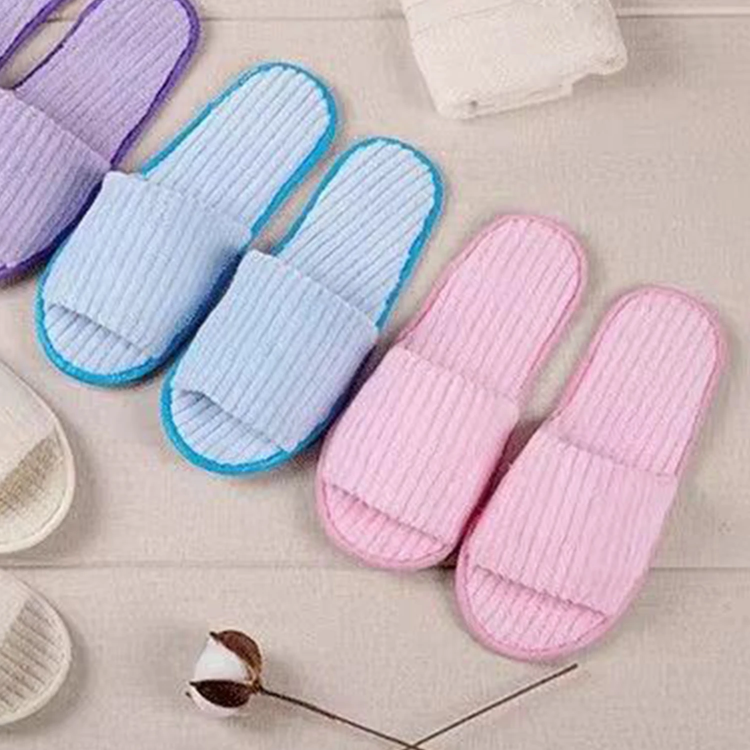 1 Pair 2024 Women Slippers Slippers Women's Comfortable Indoor Floor Slippers Flat Soft Shoes Women