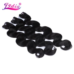 Lydia Bundles Synthetic Sew in Body Wavy Hair Extensions 3pcs/Pack Water Curly 18