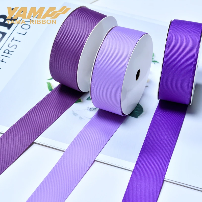 YAMA 25 28 32 38 mm 100yards/lot Blue Purple Wholesale Grosgrain Ribbon for Diy Dress Accessory House Wedding Decoration Ribbons