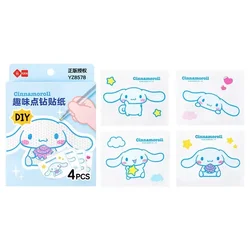 Sanrio Cinnamoroll Kuromi Cute Cartoon DIY Creative Fun Handmade Color Diamond Sticker Pack