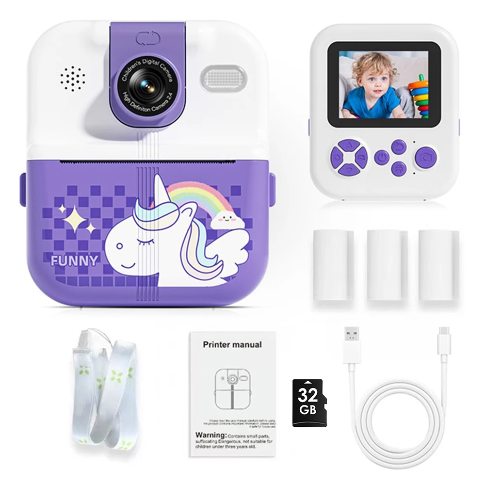 

Мемориальная камера роста детей, мгновенная печать, Bluetooth-соединение, фото 1080P HD, камера для малышей для девочек, подарки на день рождения, Рождество