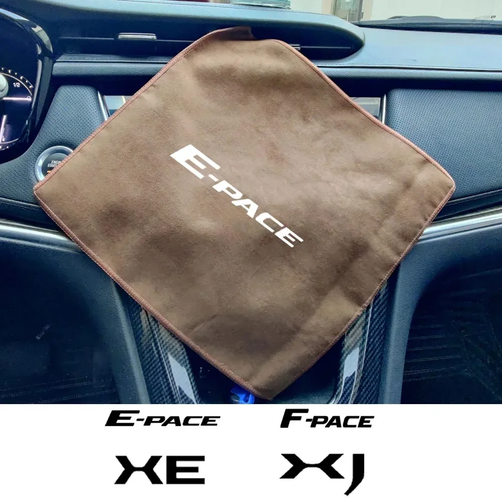 1PCS Car Wash Towel Suede Microfiber Cleaning Rag Cloth For Jaguar XK R Sport XK8 XJ XJL XJR XF R XE Sport I-Pace F-Pace E-Pace