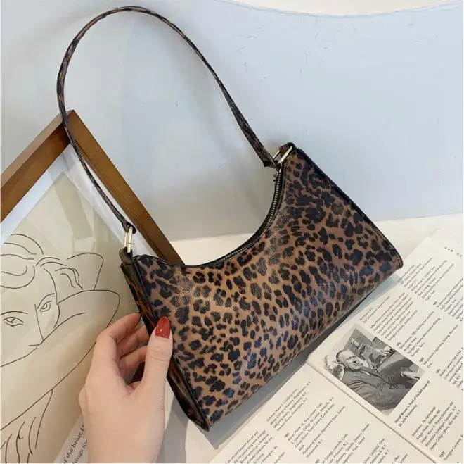 Wholesale New Shoulder Bags for Women High Quality Zebra Underarm Handbags PU Leather Leopard Armpit Purse Bag