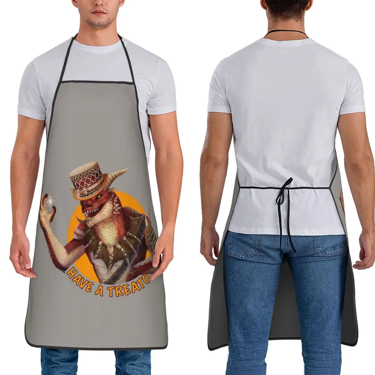 

Have A Treato - фартук BG3 для шеф-повара, приготовления пищи, выпечки, нагрудник без рукавов, кухонный сарафан для уборки для женщин и мужчин, садоводства