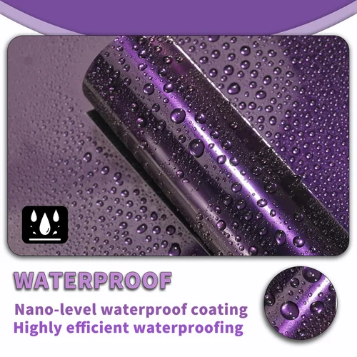 Imagen 2 del producto Lo más nuevo, la más alta calidad, metálico brillante, medianoche, púrpura, película de envoltura de vinilo, sin burbujas, garantía, pegatinas para envolver automóviles