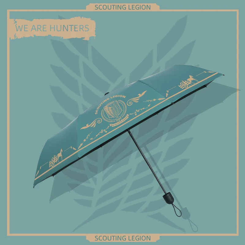 Anime Attack On Titan Eren Jager Levi Ackerman Scout Regiment Symbol Umbrella Cosplay Props Bumbershoo Birthday Gifts