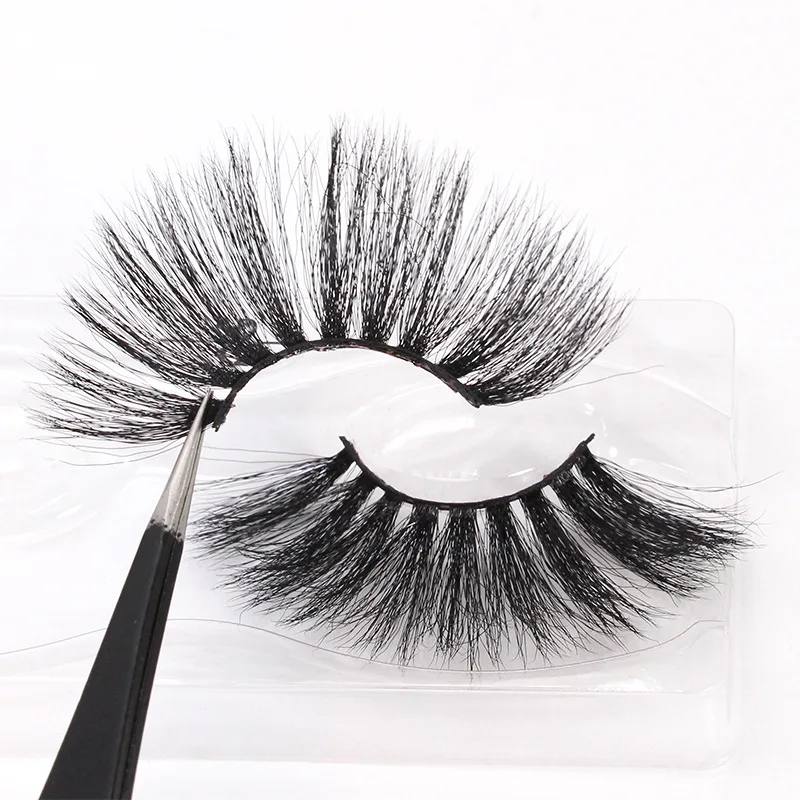 1 Pair 25mm Thick False Eyelashes 6d Handmade Exaggerated Imitation Mink Reusable Lashes Fake Eyelashes Makeup Tool