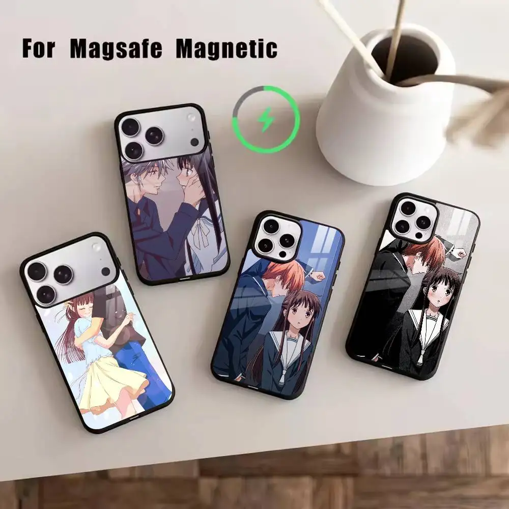 

Anime healing F-Fruits B-Basket Phone Case For iPhone17,16,15,14,13,12,11 Plus,Pro Magnetic with Magsafe Wireless Charging