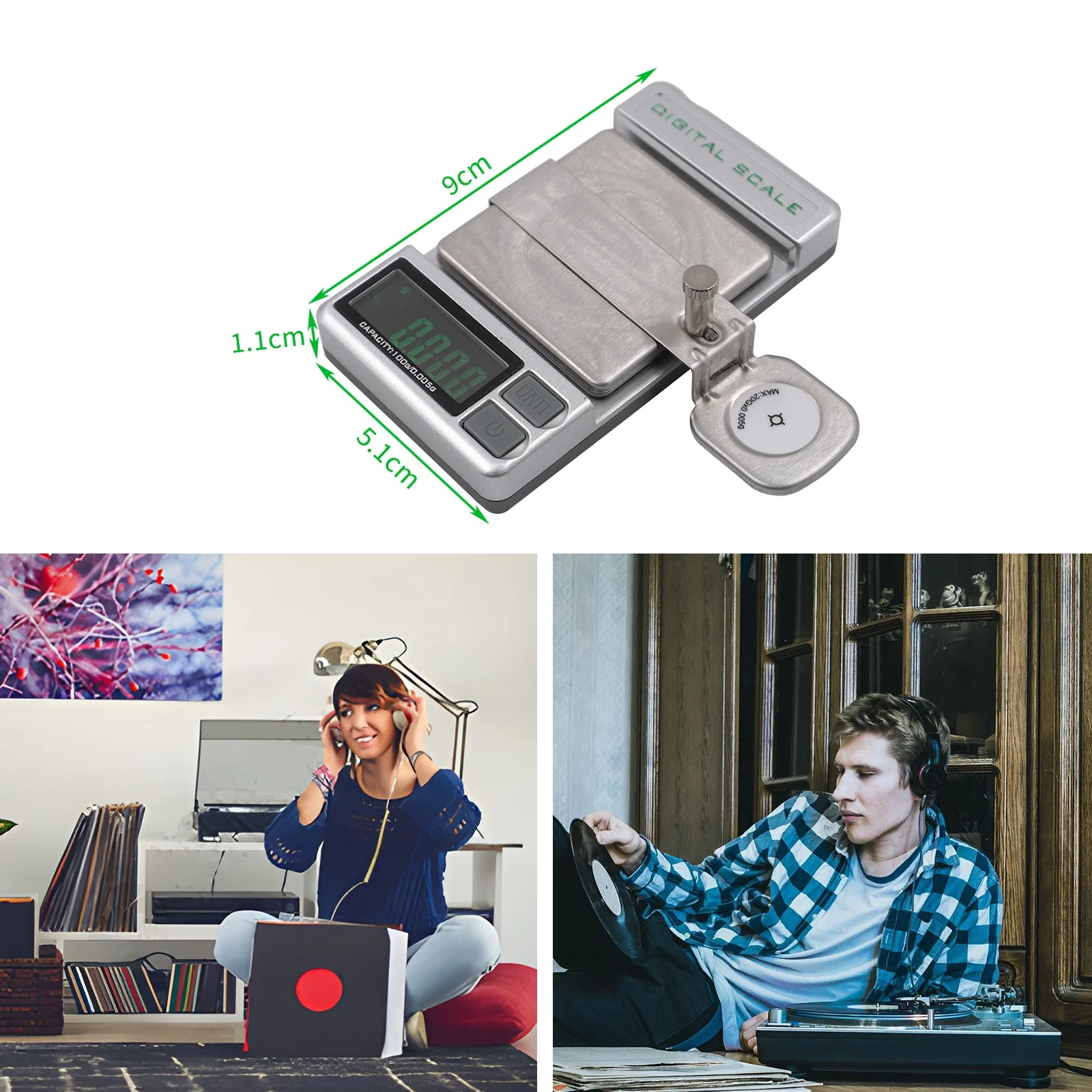 전문 턴테이블 포노 LP 스타일러스 포스 디지털 스케일 압력 게이지 전자 저울 Mechanis0.005g 정확도 교정