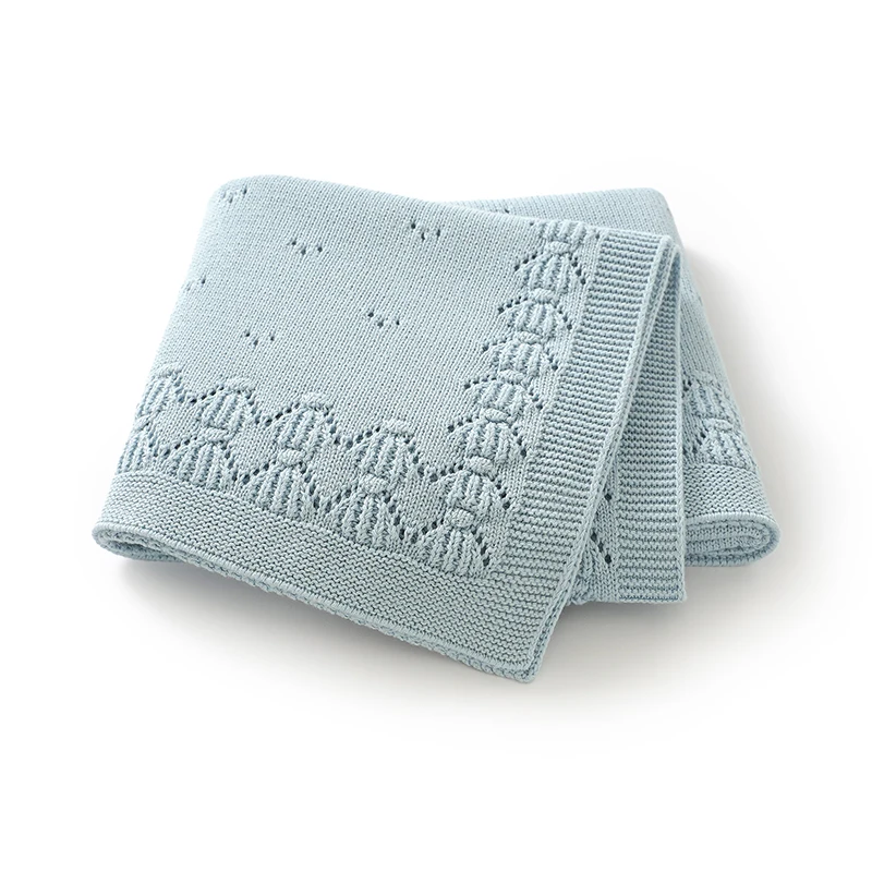 

Вязаное одеяло для новорожденных мальчиков и девочек, 90*70 см, для кроватки, коляски, пеленания, модное, однотонное, в клетку, супермягкое