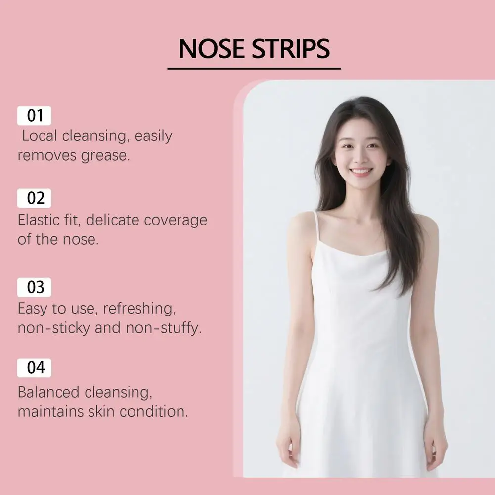 20 pçs unisex cravo remover máscara tiras nasais psiquiatra limpeza poros nariz cabeça preta remover adesivos cuidados com a pele máscara remendo