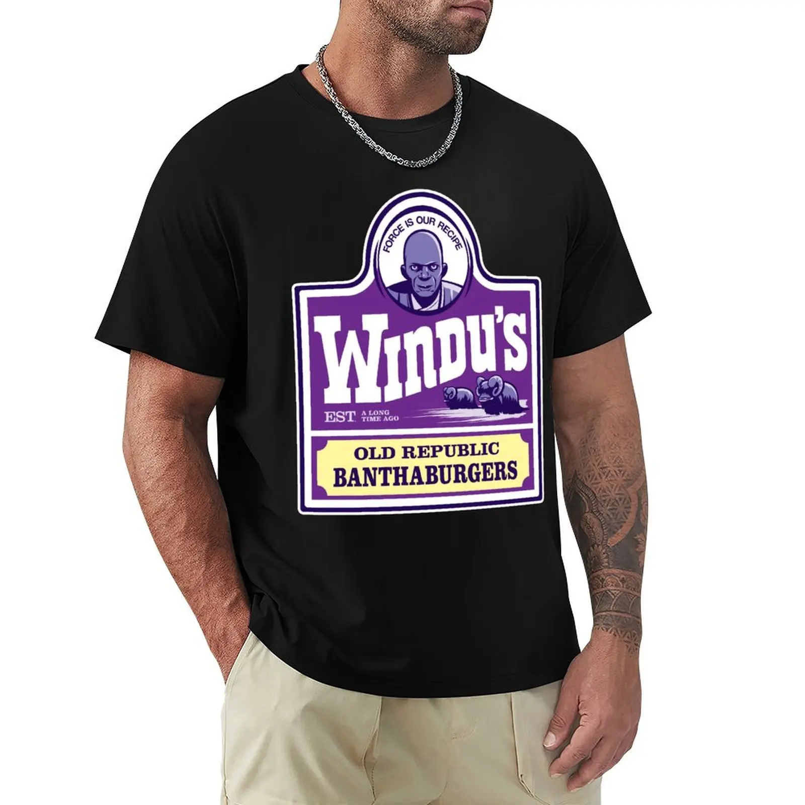 

Windu's Old Republic Banthaburgers T-Shirt Fashion Casual Short Sleeve Top