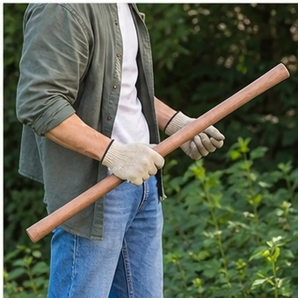 2pcs Wooden Handle Replacement For Hoe Shovel Garden Tools Hardwood Non-Skid Grip Ergonomic Design Farming Gardening