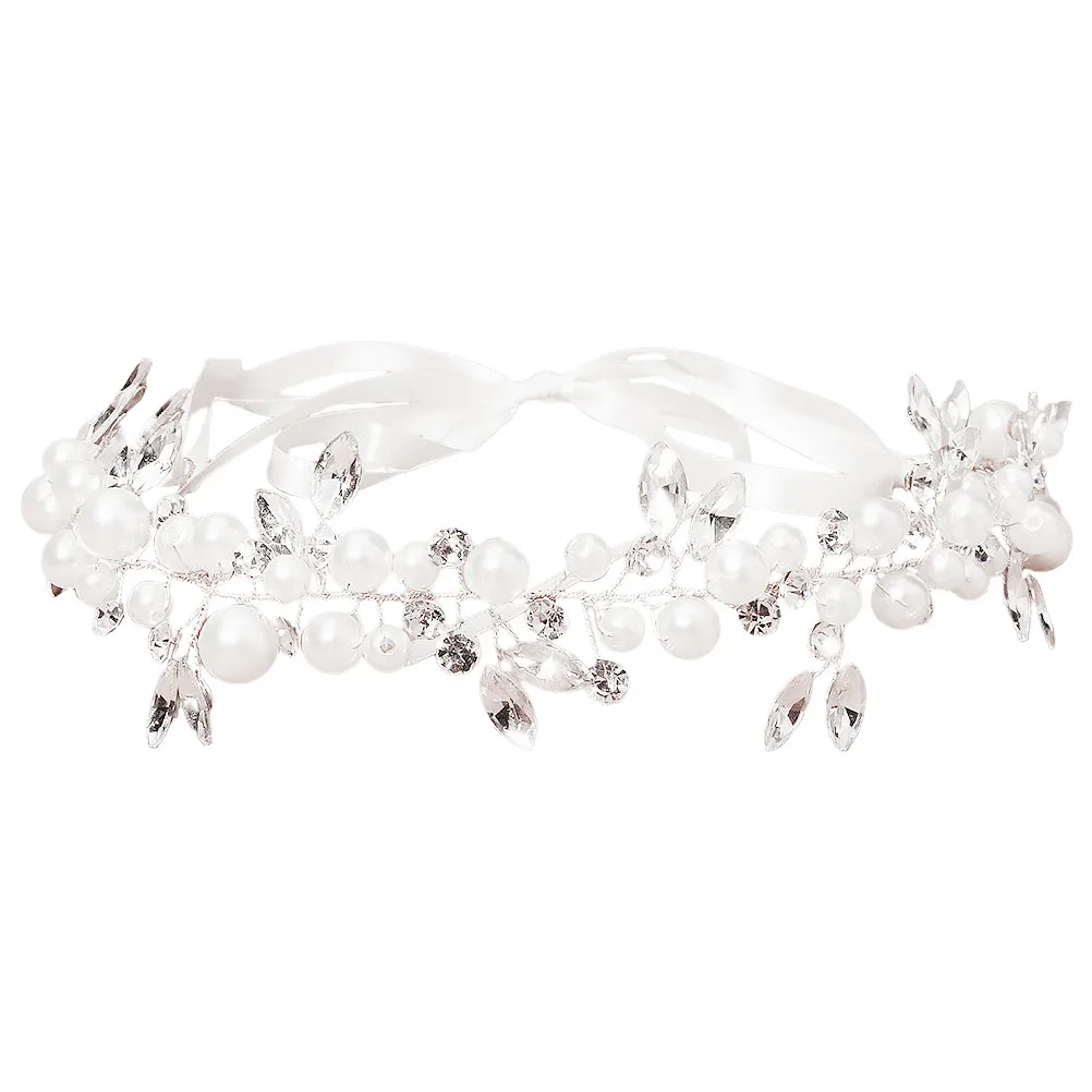 

Rhinestone Pearl Headb Women Headdress Hair Accessory Artificial Pearl Bride Girls Polyester Fashion Hairstyle Tool Elegant