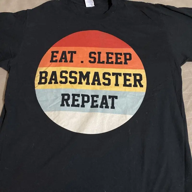 Eat. Sleep Bassmaster repeat. T-shirt size XL. Pre-owned.