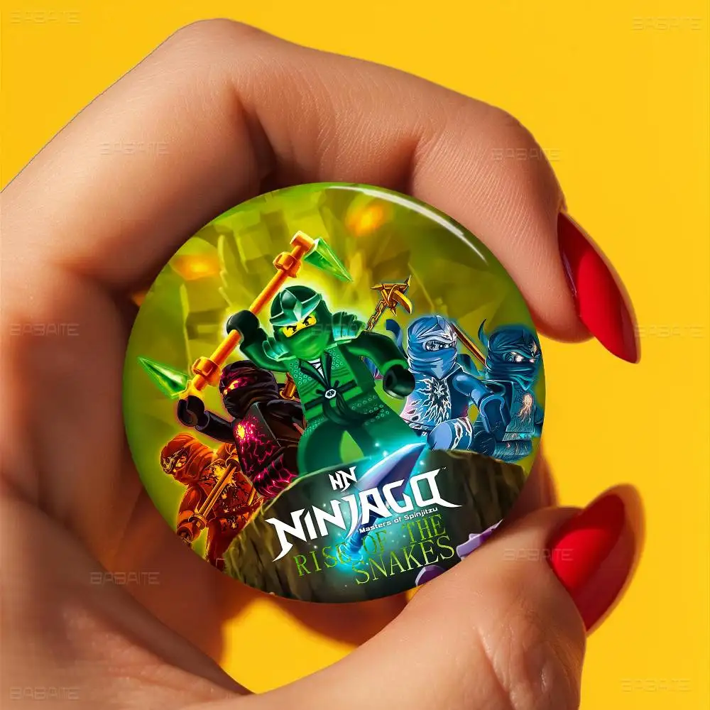 L-Lego N-Ninjago Zane New Brooches Soft Button Pin Funny Silly