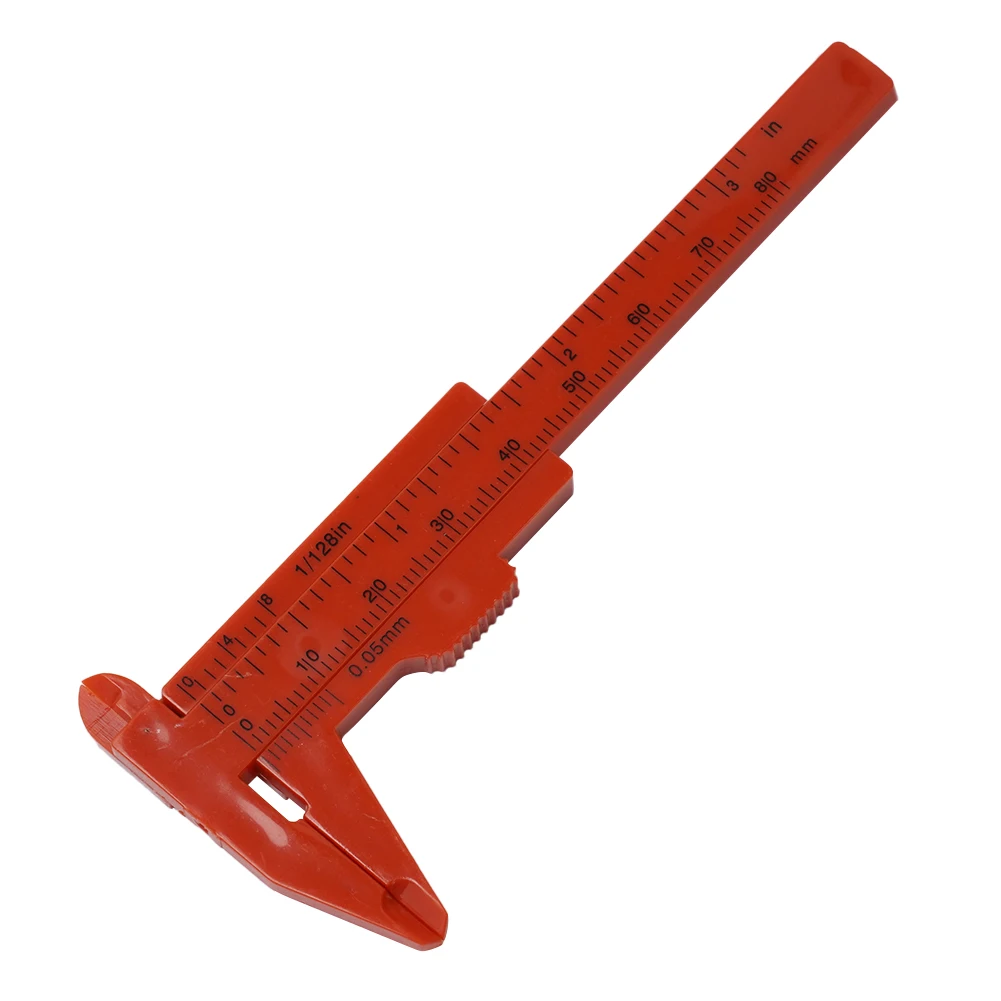Pinças leves com escala Double Rule, Medição Antiguidades para Carpintaria, Medição Jóias, Plástico, 0-80mm