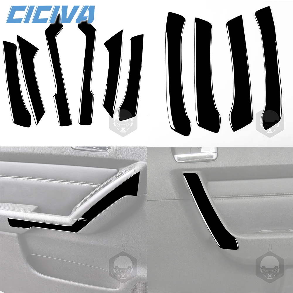 

For Hummer H3 2006-2010 Piano Black Interior door armrest Panel Decoration strip Car inside Trim Accessories Sticker