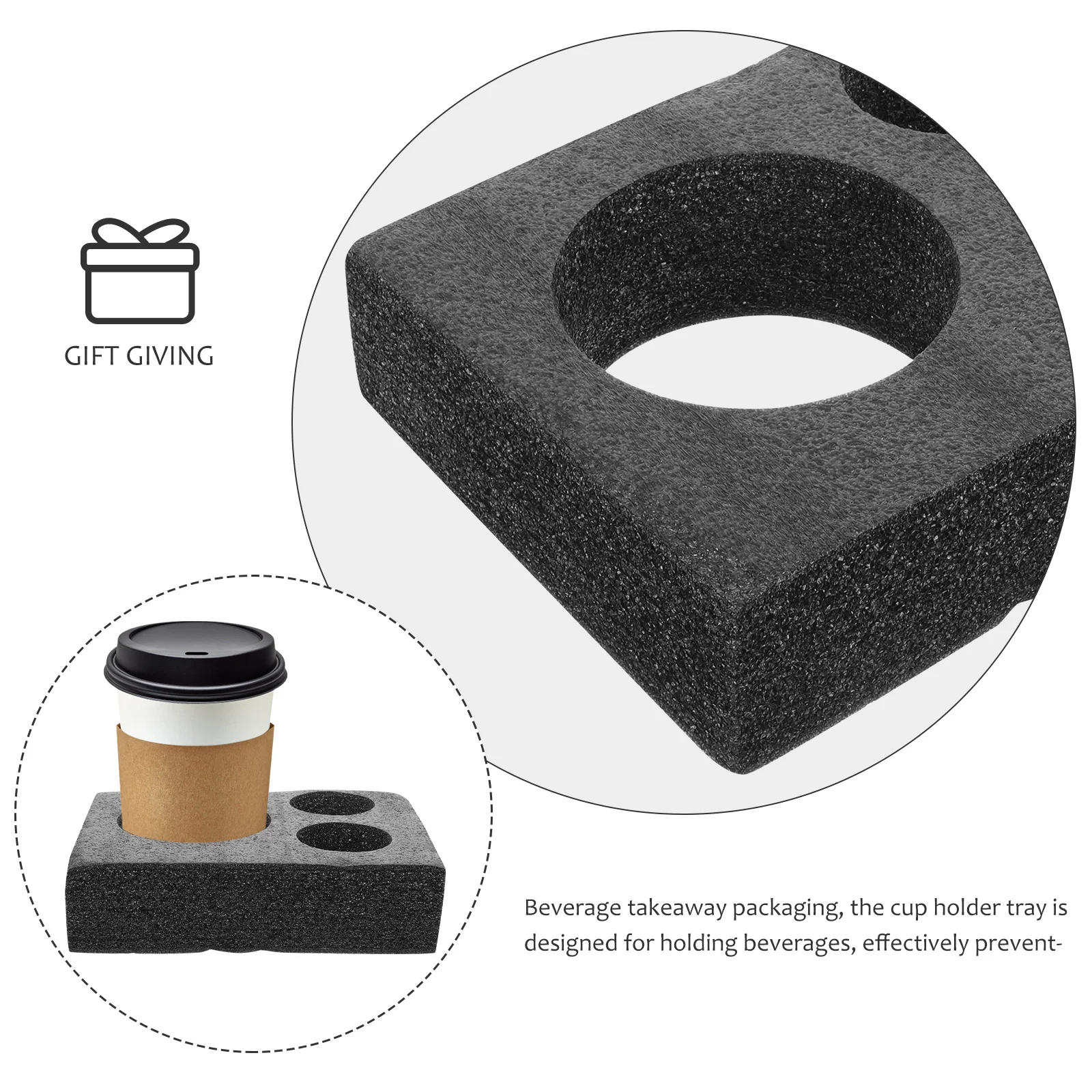 

Cup Holder Tray Multi-Hole Drink Carrier For Takeout Coffee Milk Tea Beverage Packaging Portable Lightweight Cup Trays
