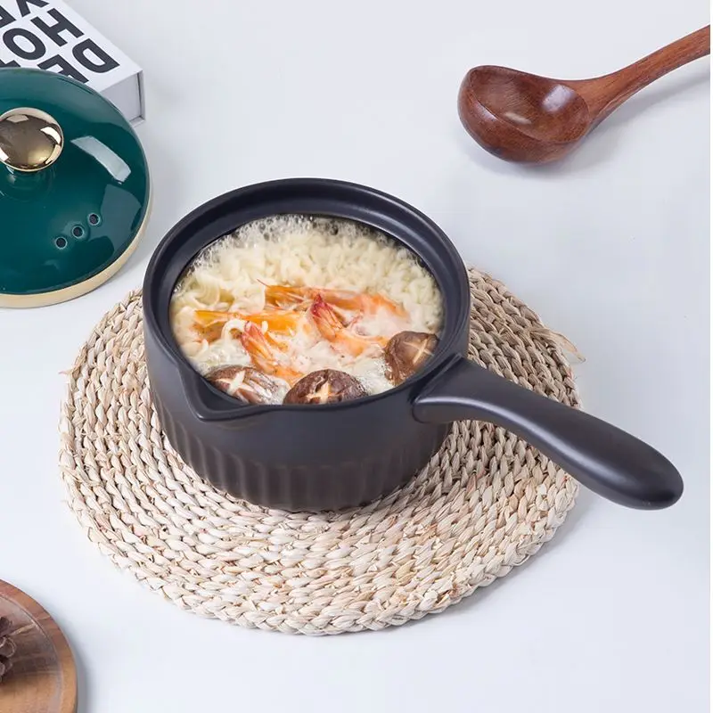 Small Milk Pot Baby Supplementary Food Pot Instant Noodle Casserole Non-stick Milk Pot Heat-resistant Nutritional Pot Gas