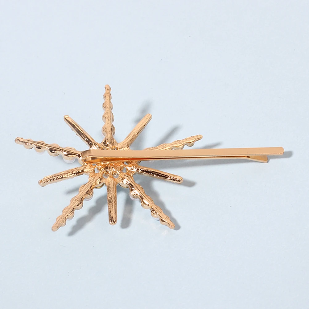 

2Pcs Pearl Hair Clips Rhinestone Hairpins Girls Accessories Headwear Vintage Flower Retro Hairstyling Elegant Appearance
