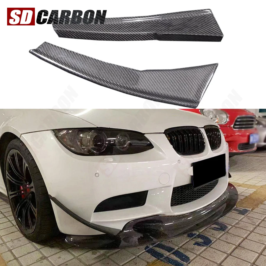 

For BMW 3 Series M3 E92 E93 GT4 Style carbon fiber Fog lamp frame under the front bumper vent Wind knife Car AccessoriesBody Kit