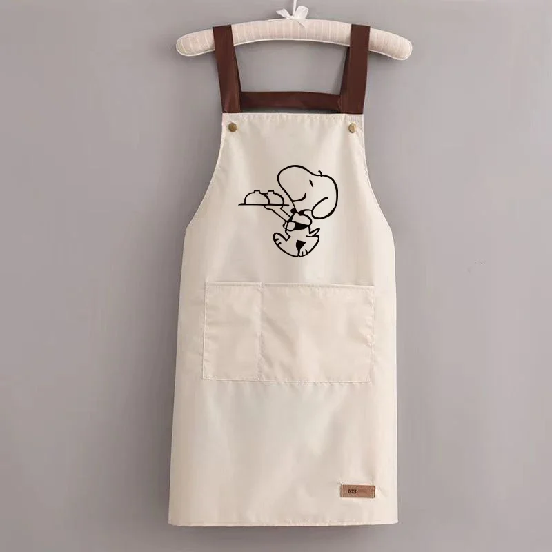 

New Snoopys Kitchen Cooking Apron Oil-Proof Waterproof Anti-fouling Men Women Fashion Coffee Apron Kitchen Accessories Gifts