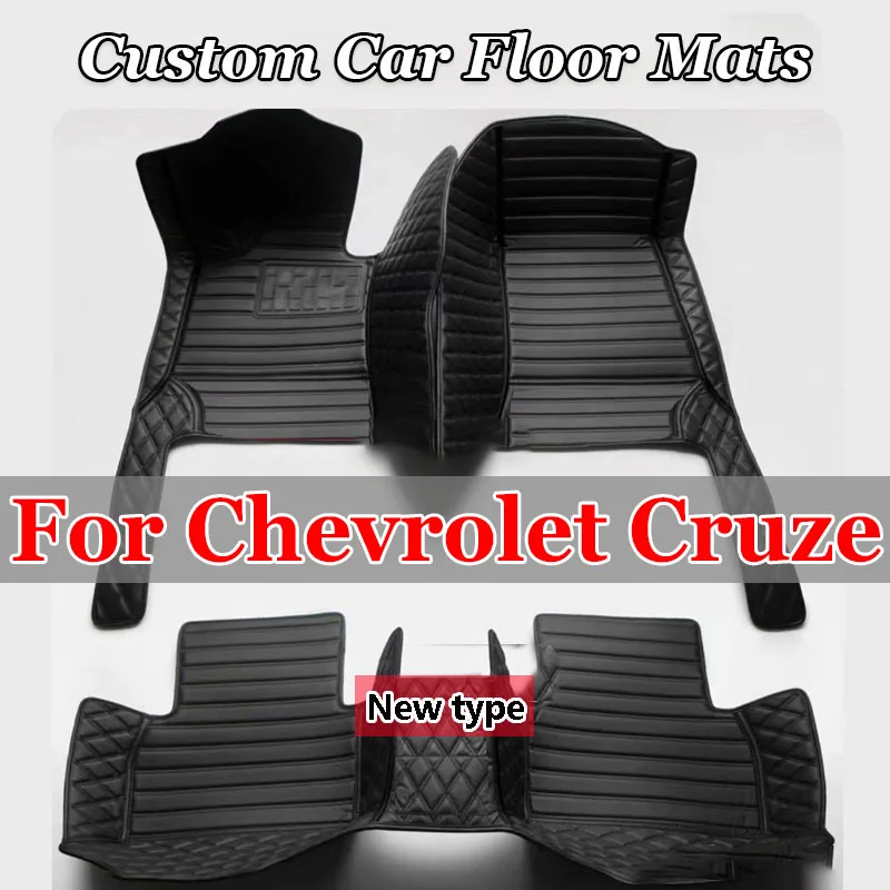 Custom Car Floor Mats para Chevrolet Cruze Sedan, Auto Foot Pads, tampa do tapete, acessórios interiores, 2009, 2010, 2011, 2012, 2013, 2014