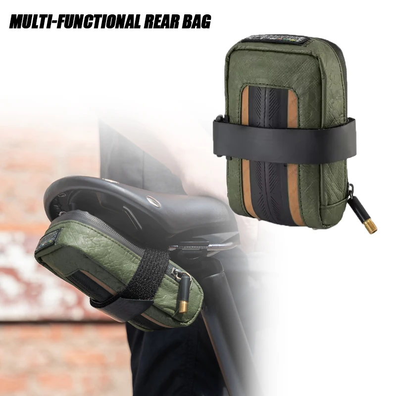 Bicycle 0.4L tail bag saddle bag cycling tool bag portable wrist hiking bag, eco-friendly bag MTB bicycle seat bag Handbag