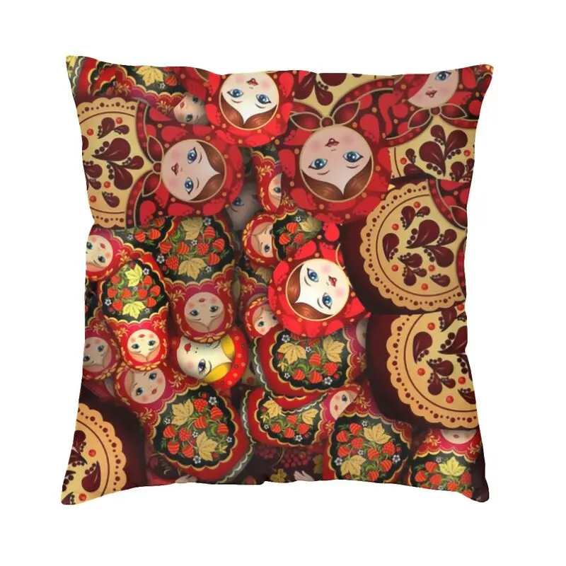 Nordic Russian doll printed pattern cushion cover for home living room sofa decoration throw pillow pillowcase 45 *  cm