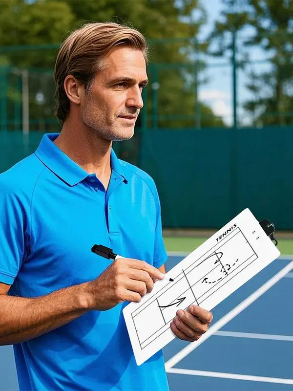 Volleyball Clipboard for Coaches Badminton White Board for Coaches Double-sided Ball Sports Demonstration Board Badminton