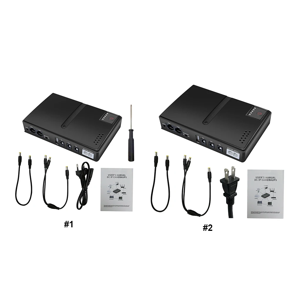 DC1018L Mini Portable UPS Backup Power Adapters 5V 9V 12V Battery Backup UPS Backup Battery for WiFi Camera Router Speaker