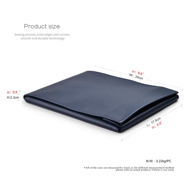 Oirlv Blue Necklace Bags for Jewelry PU Leather Necklace organizer foldable Jewelry Bag  PUleather Blue Big Necklace Jewelry Bag