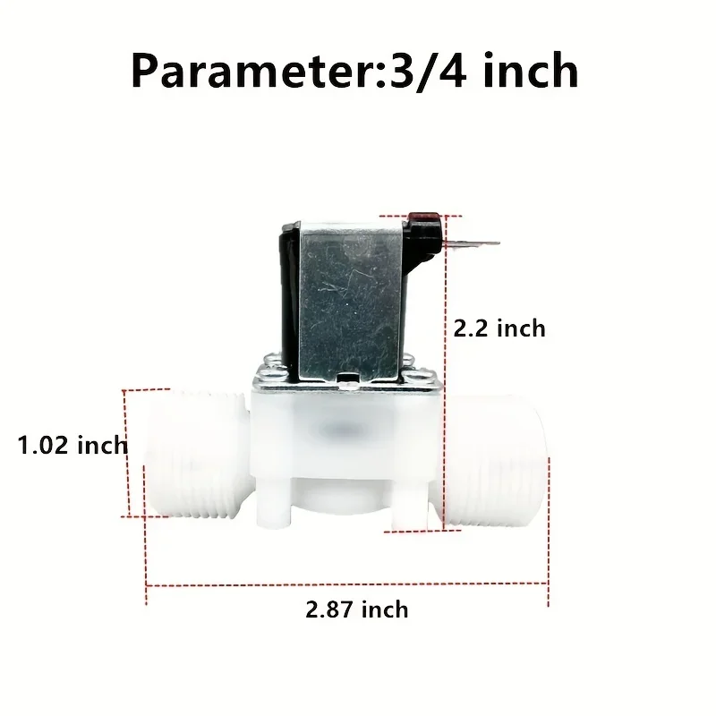 12V 24V 110V 220V normalde kapalı solenoid vana dış dişli plastik normalde açık su vanası için 0.02-0.8mpa basınç 1/2\