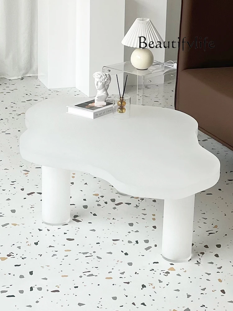 

Designer Cloud Coffee Table Acrylic Transparent Frosted Silent Style Simple Living Room Special-Shaped Table