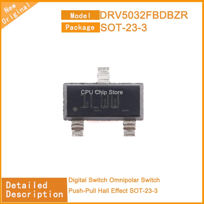 20 unids/lote nuevo Original DRV5032FBDBZR DRV5032 interruptor Digital interruptor omnipolar efecto Hall Push-Pull SOT-23-3 Chip IC