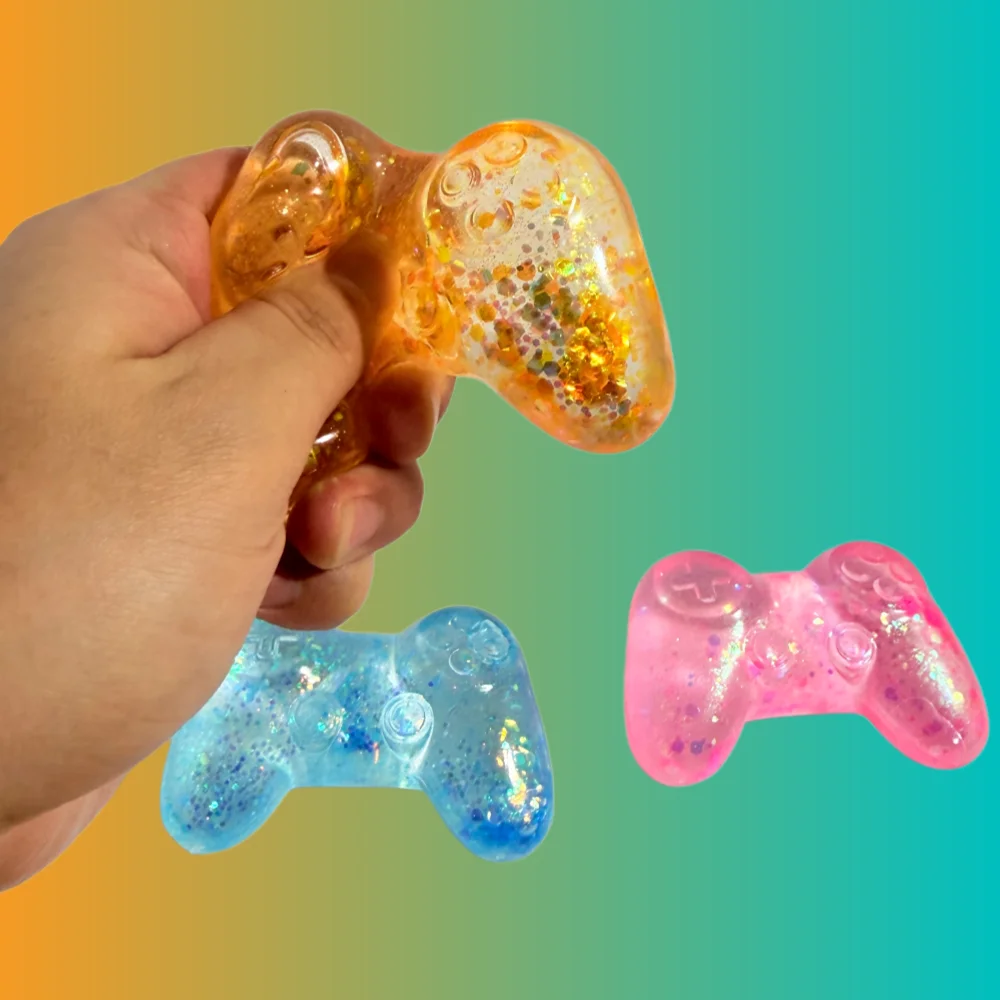 Stress Relief Toy Game Controller Squishy Fidget Toy Transparent Star Squeeze Toy Anti-stress Toy Friend Christmas Gift