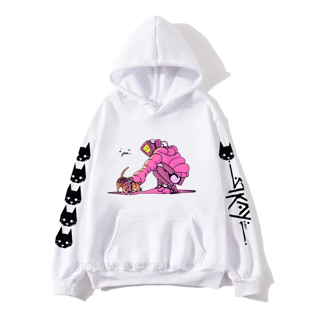 Stray Game Momo and Cat Cartoon Hoodies Men/Women StrayCat StrayMomo StrayGame Sweatshirts Long Sleeve Autumn/Winter Streetwear