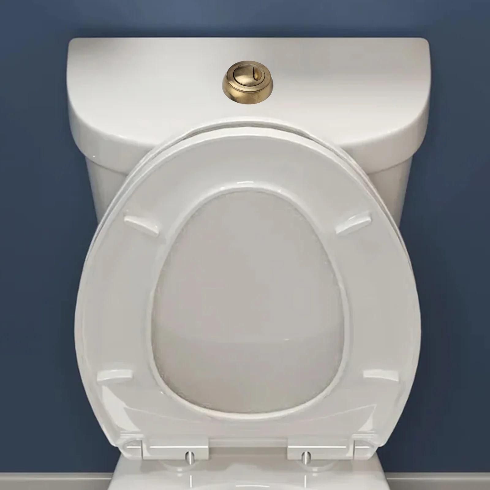Toilet Dual Flush Button Gold ABS Push Button For Siamp 49 Valve Cistern Tank Replacement Bathroom Plumbing Fixture