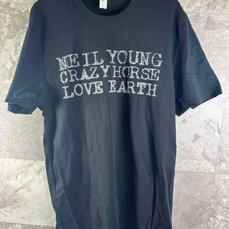 Neil Young 2024 Crazy Horse Love Earth Tour Dateback T Shirt Official Merch