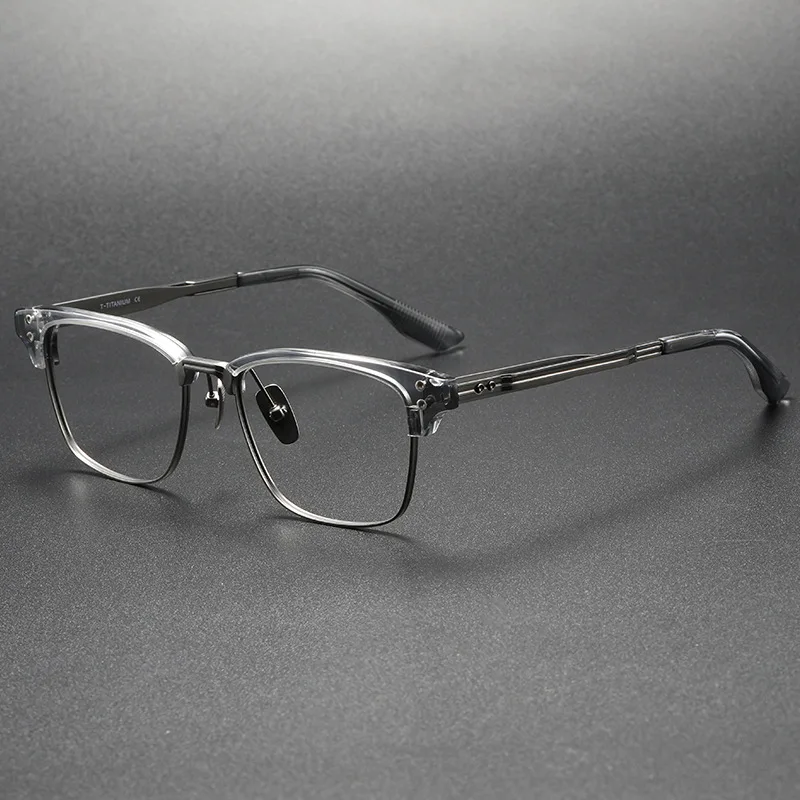 

High Quality Acetate Titanium Optical Glasses Frame Men Women Luxury Brand Prescription Eyeglasses Computer Eyewear New Fashion