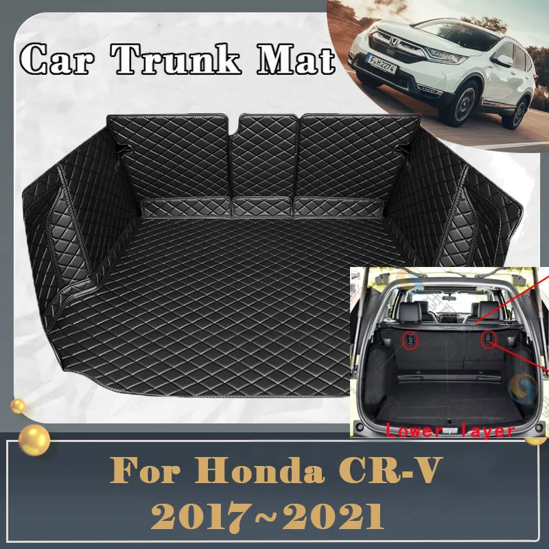 

Car Trunk Mat For Honda CRV CR-V RW1 RW8 2017~2021 Dirt-resistant Fully Surrounded Trunk Mat Rear Cargo Tray Car Accessories