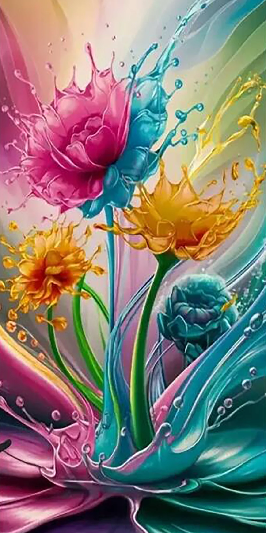 

100% Dairy Dust Full Square Diy Diamond Painting Cross Stitch Flowers Colored Embroidery Mosaic Home Decor Needlework Crystal AB