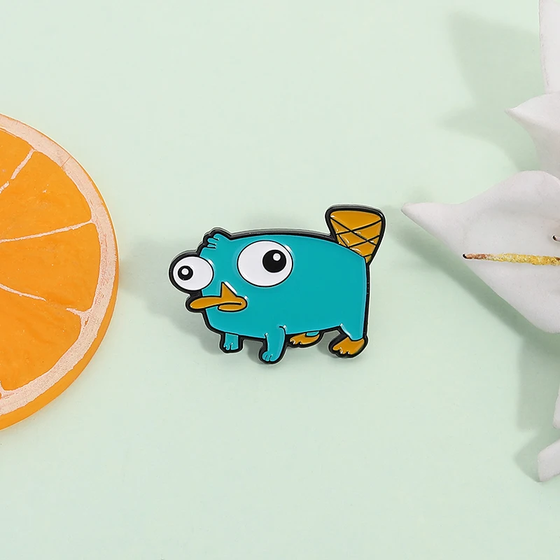 Perry The Platypus Enamel Pin Cartoon Anime Characters Cute Duck Brooch Lapel Backpack Badge Funny Jewelry Gift For Friends ﻿ image 4