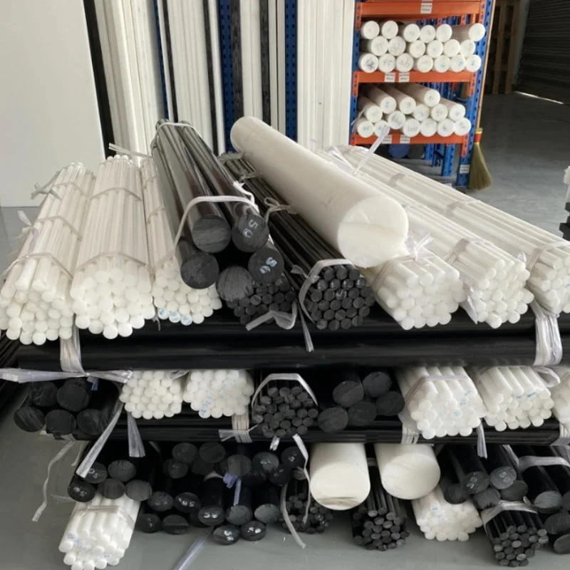 1-6Pcs Black White POM Rod Diameter 4-40mm Wear Resistant Solid Polyoxymethylene Bar For CNC Machining Gear Bearing Automotive