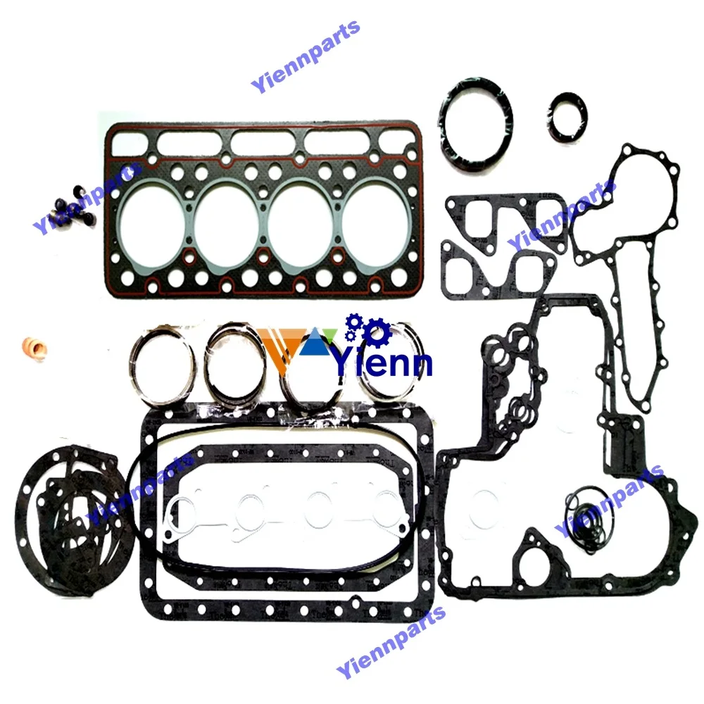 V1902 Overhaul Full Gasket Kit With Piston Ring For Kubota Diesel Engine Parts Tractor L3350 L3602 Excavator Bobcat 231 331